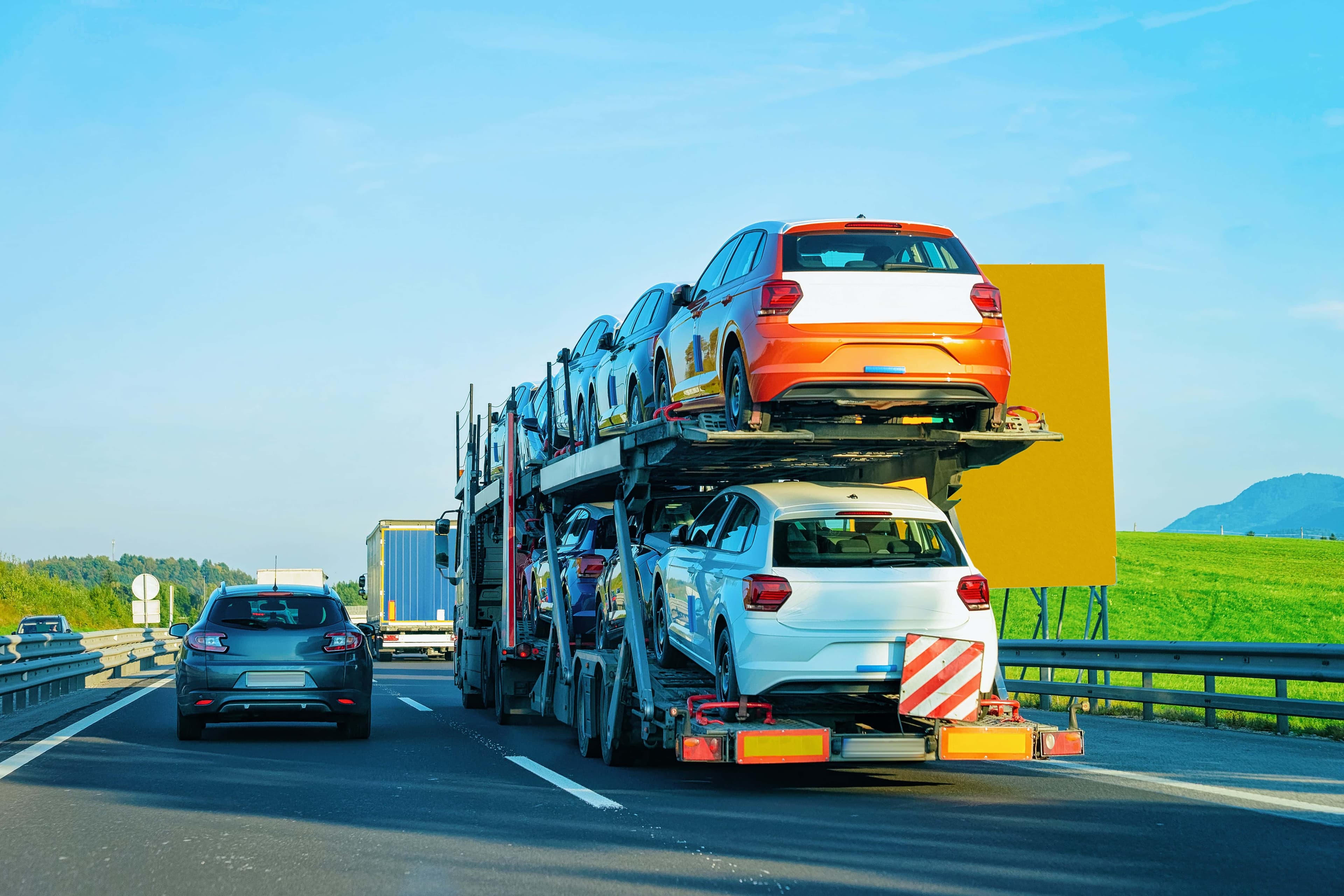 Open car carrier transport